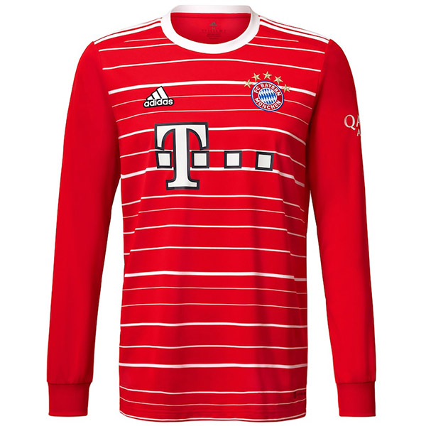 Bayern munich home long sleeve jersey soccer uniform men's first football kit sports tops shirt 2022-2023