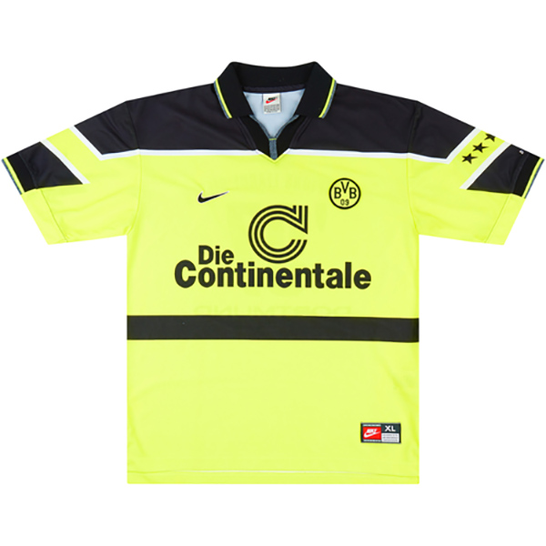 Borussia dortmund home retro jersey vintage soccer uniform men's first sports football kit tops shirt 1997-1998