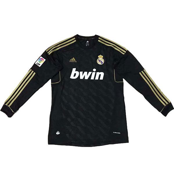Real Madrid away long sleeve retro jersey black 2012