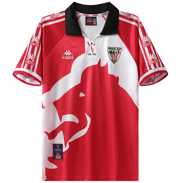 Athletic Bilbao centenary retro  jersey soccer uniform men's red football kit sports tops shirt 1997-1998