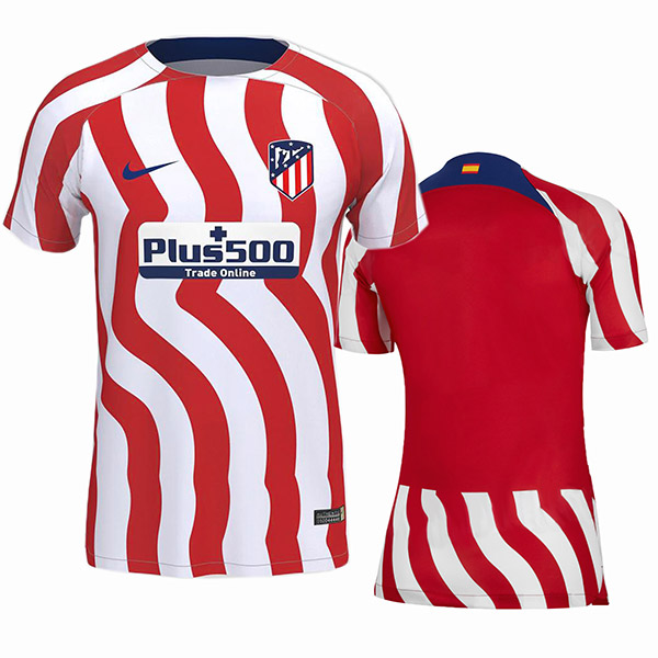 Atletico de madrid home jersey soccer uniform men's first football top shirt 2022-2023