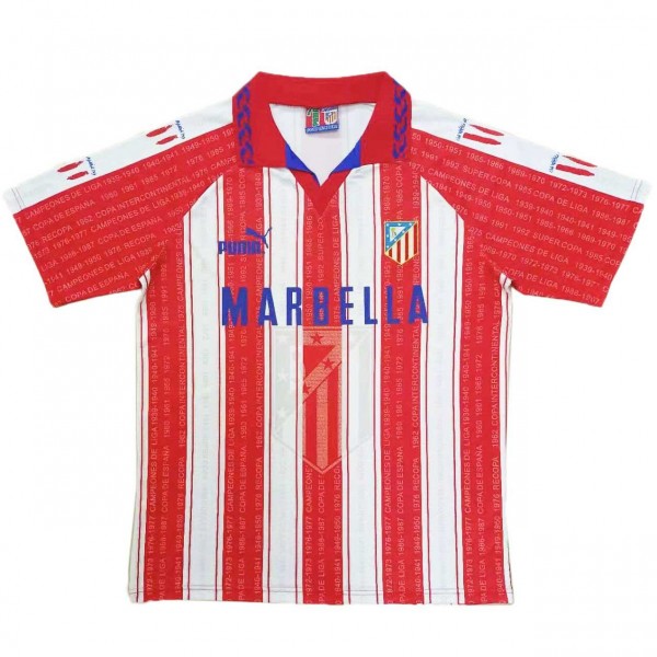 Atlético de Madrid home retro jersey vintage soccer match men's first sportswear football shirt 1995-1996