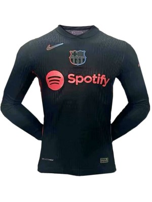 Barcelona away long sleeve jersey soccer uniform men's second sportswear football kit top shirt 2024-2025