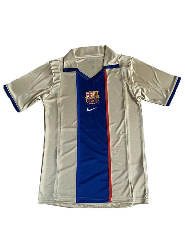 Barcelona away retro soccer jersey maillot match men's 2ed sportwear football shirt 2002