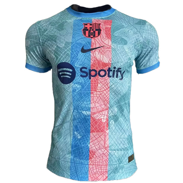 Barcelona special player version jersey soccer uniform men's sports football kit skyblue top shirt 2023-2024