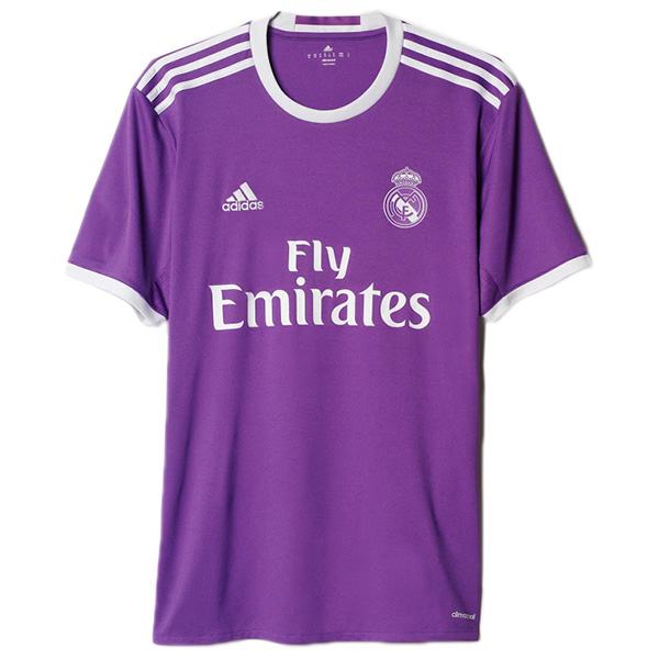Real madrid away retro jersey match men's second sportswear football shirt purple 2016-2017