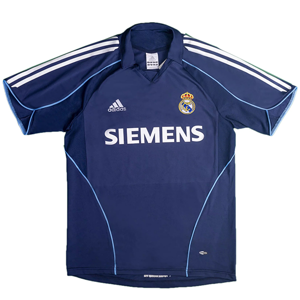 Real madrid away retro jersey soccer uniform men's second football top shirt 2005-2006