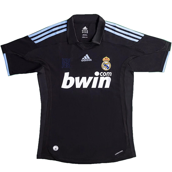 Real madrid away retro jersey soccer uniform men's second football top shirt 2009-2010