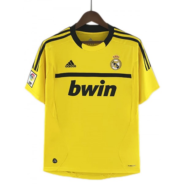 Real madrid goalkeeper retro jersey soccer uniform men's yellow football kit tops sport shirt 2011-2012