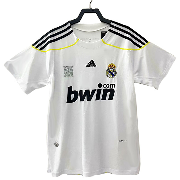 Real madrid home retro jersey soccer uniform men's first football kit tops sport shirt 2009-2010