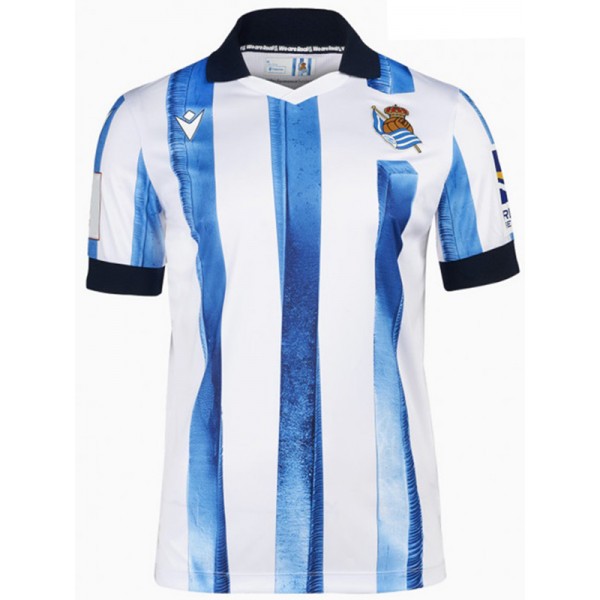 Real Sociedad home jersey soccer uniform men's first sportswear football tops sport shirt 2023-2024