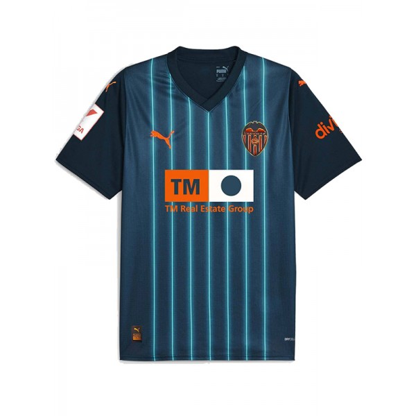 Valencia away jersey soccer uniform men's second sportswear football kit top shirt 2023-2024