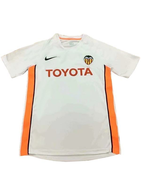 Valencia home retro vintage soccer jersey match men's first sportswear football shirt 2006-2007