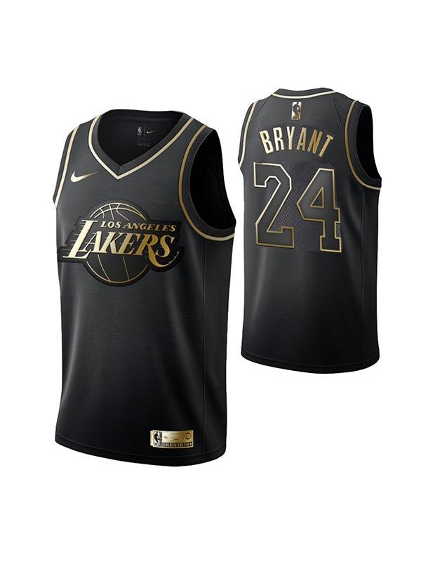 2019 All Star Game Los Angeles Lakers Kobe Bryant 24 Black Gold Basketball  Jersey