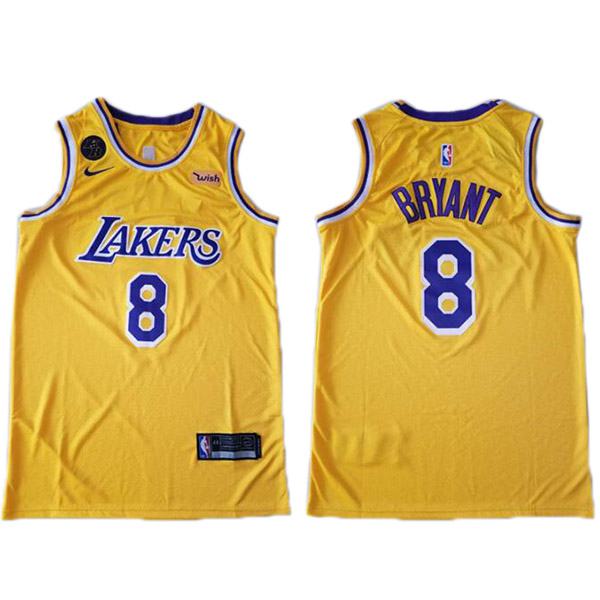 Men's los angeles lakers Kobe Bean Bryant 24 city edition jersey gold  swingman basketball shirt black