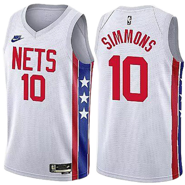 Brooklyn Nets Ben Simmons jersey classic city 10 basketball uniform swingman limited edition white shirt 2023