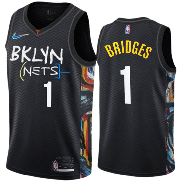 Brooklyn Nets jersey black basketball 1# Bridges uniform swingman limited edition kit city shirt 2022-2023