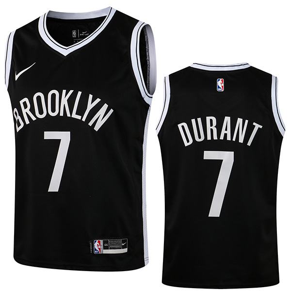 Brooklyn Nets Kevin Wayne Durant 7 men's nba v-neck basketball swingman jersey edition shirt black white 2021