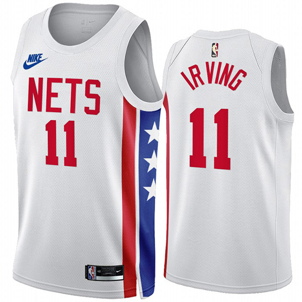 Brooklyn Nets Kyrie Irving jersey classic city 11 basketball uniform swingman limited edition white shirt 2023