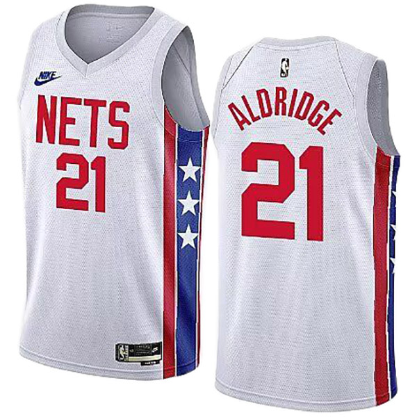 Brooklyn Nets LaMarcus Aldridge jersey classic city 21 basketball uniform swingman limited edition white shirt 2023