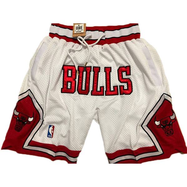 Bulls just don basketball uniforms retro shorts white