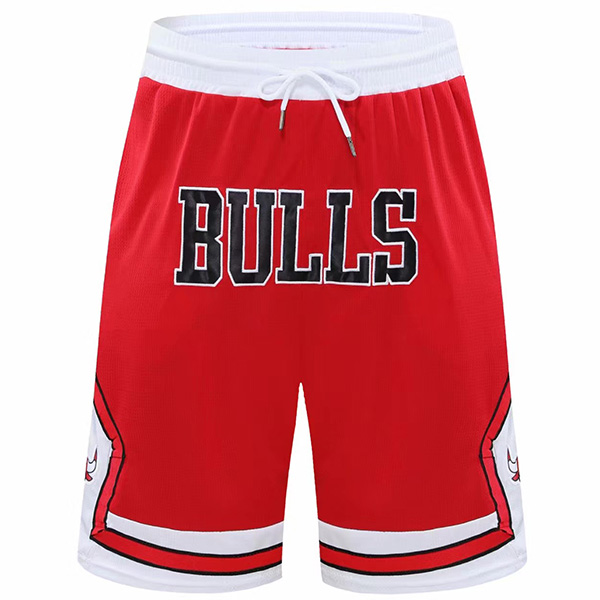 Bulls Champion Edition Basketball Uniforms Retro Shorts Red