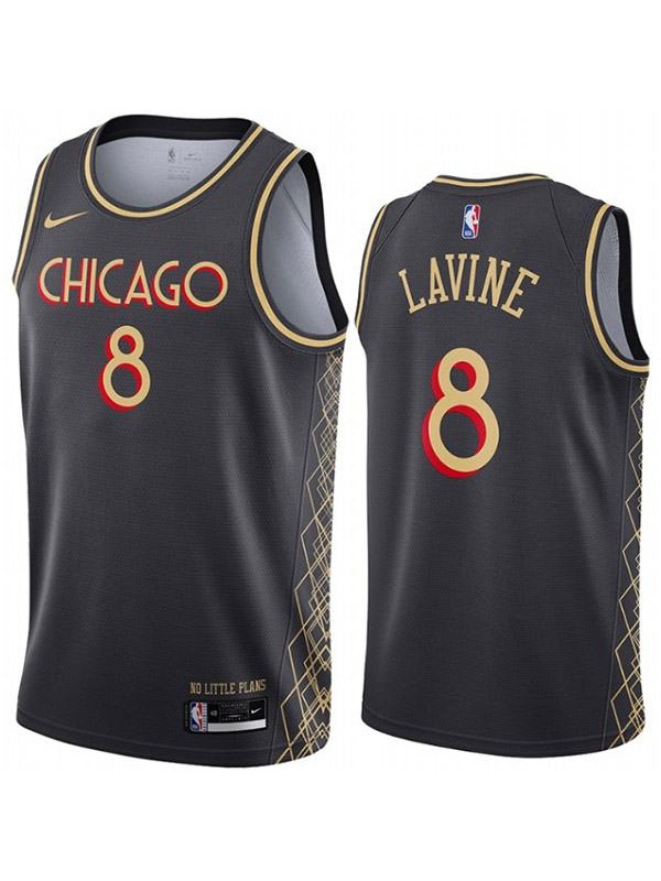 Men's Chicago Bulls #8 Zach LaVine Golden Edition Jersey - Black - Pagift  Store