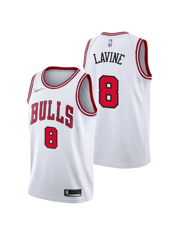 Chicago Bulls 8 Zach LaVine jersey city basketball uniform swingman white kit limited edition shirt 2022