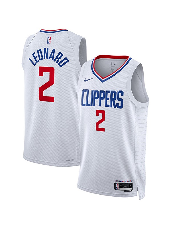 La Clippers Kawhi Leonard jersey men's white 2 swingman edition uniform basketball shirt 2023