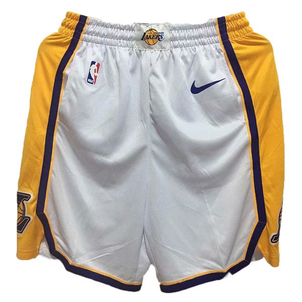 La lakers just don basketball uniforms shorts white 2020-2021