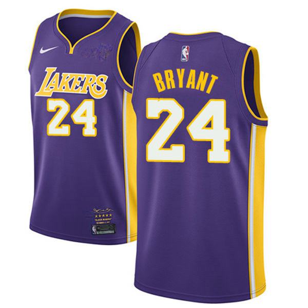 Retro Kobe Bryant #24 Los Angeles Lakers Basketball Jersey Stitched Purple 
