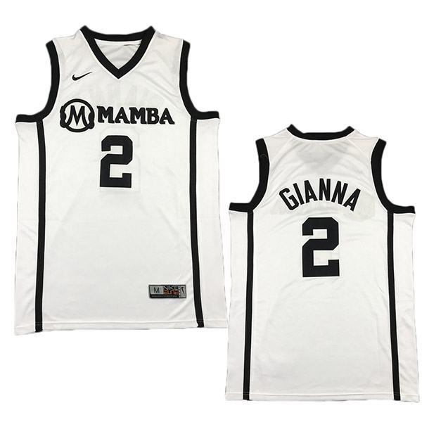 Mamba 2 Gianna Basketball Top Memorial Collectible Basketball Vest-White-L Swingman Jerseys Sports T-Shirt Jerseys 