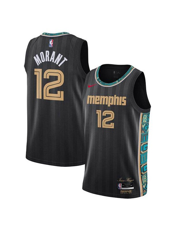 Memphis Grizzlies 12 Morant nba basketball swingman city jersey