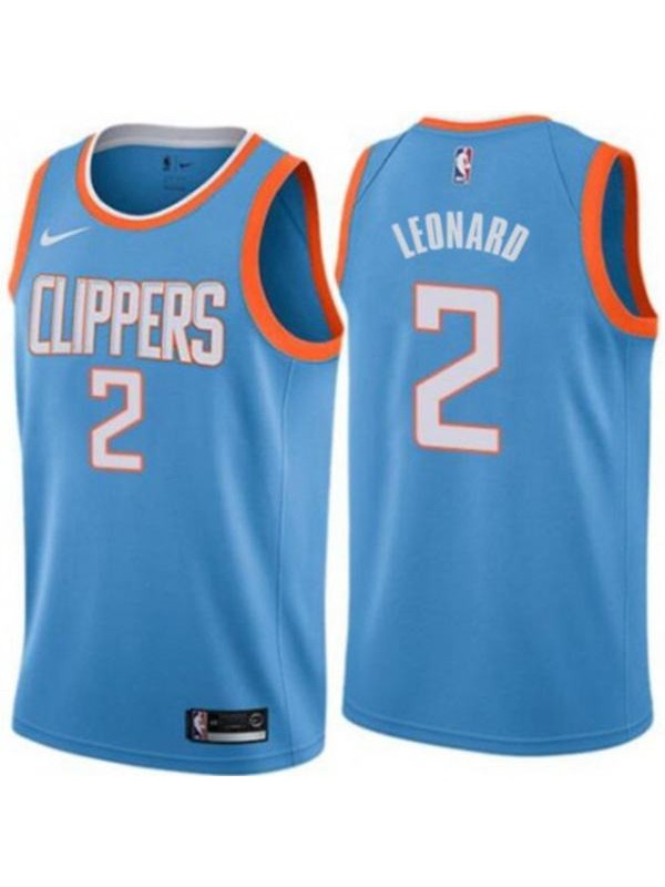 Men's Clippers 2 Kawhi Leonard Basketball Swingman City Edition Jersey Blue  2019