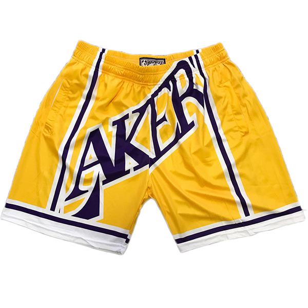 Men's Lakers basketball jersey mitchell ness big face shorts black 2020