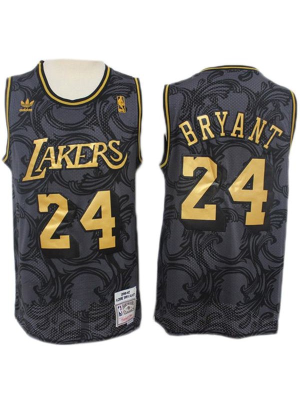 Men's Los Angeles Lakers Kobe Bryant 24 retro basketball jersey ...