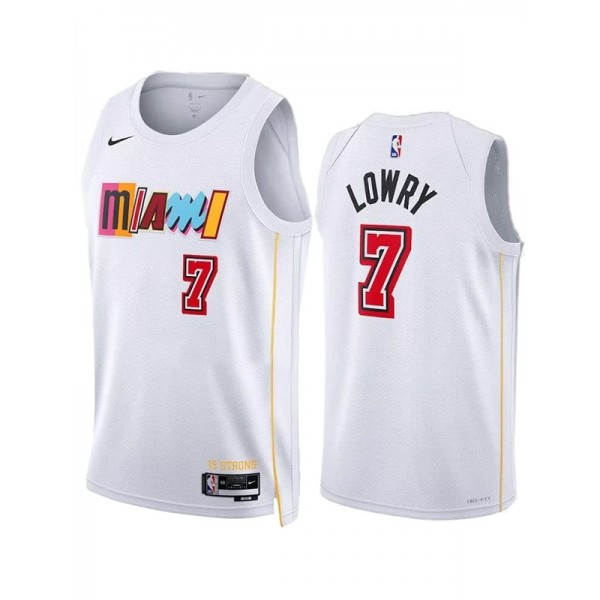 Miami Heat Kyle Lowry jersey men's city 7 basketball uniform white swingman limited edition shirt 2023