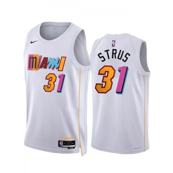 Miami Heat Max Strus jersey men's city 31 basketball uniform white swingman limited edition shirt 2023