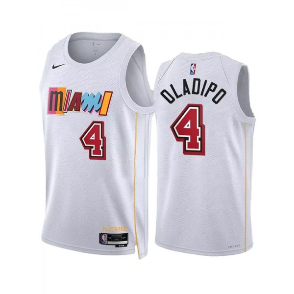 Miami Heat Victor Oladipo jersey men's 4 city basketball uniform white swingman limited edition shirt 2023