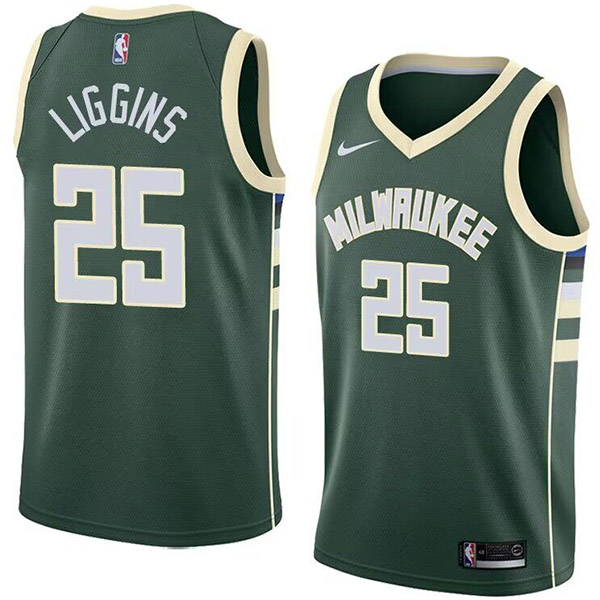 Milwaukee Bucks city edition swingman jersey men's DeAndre Liggins 25 green basketball limited vest