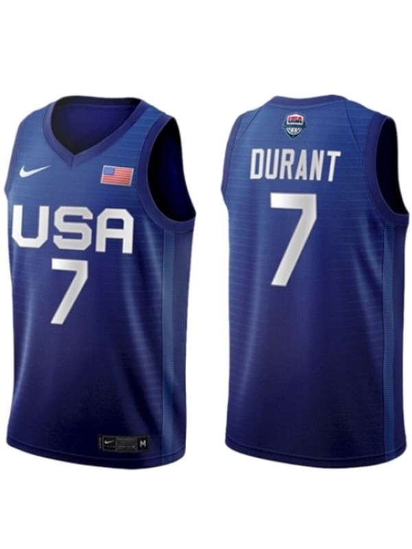 USA Team Kevin Durant 7 away basketball jersey men's statement limited 2021 tokyo olympic vest blue