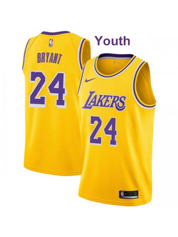 Youth Los Angeles Lakers Kobe Bryant 24 Swingman Gold Basketball ...