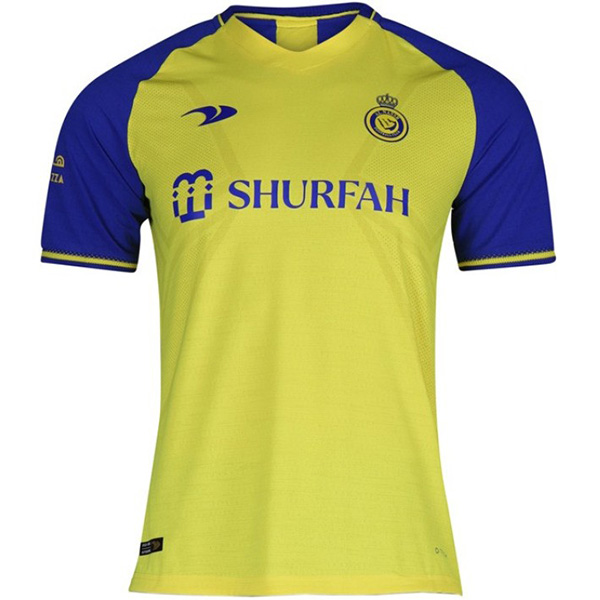 Al-nassr home jersey soccer uniform men's first sportswear football kit tops sport shirt 2022-2023