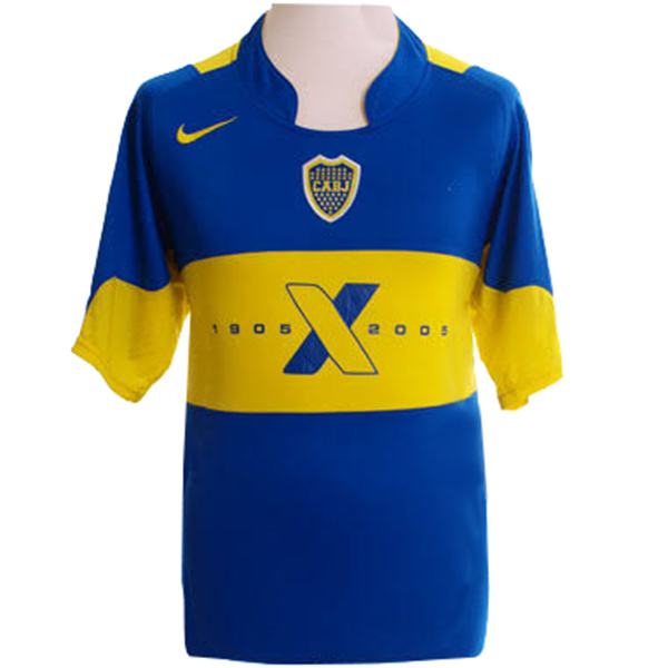 Boca home retro version soccer jersey maillot match men's 1st sportwear football shirt 2005