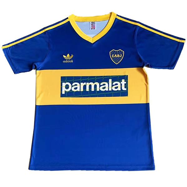 Boca juniors home retro jersey soccer uniform men's first sportswear football kit top shirt 1991-1992