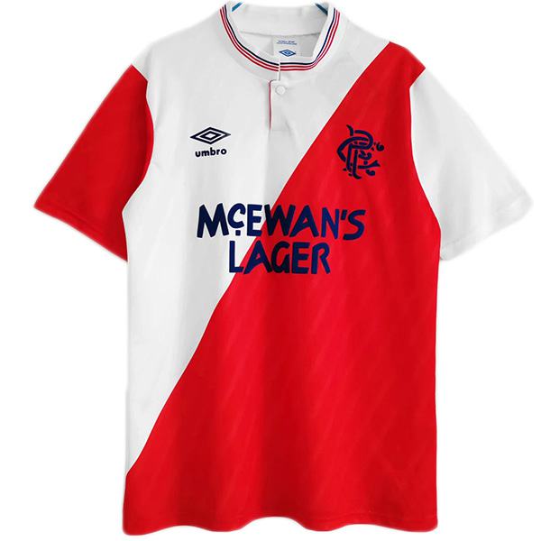 Rangers away retro soccer jersey maillot match men's second sportswear football shirt 1987-1988