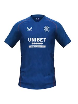 Rangers home jersey soccer uniform men's first sportswear football kit tops sport shirt 2024-2025