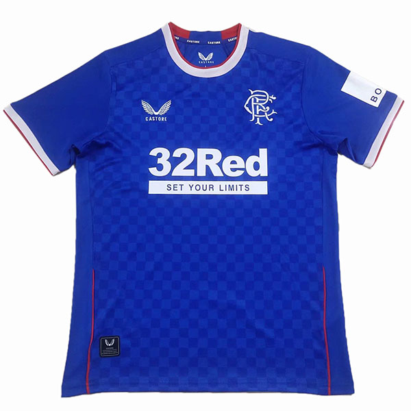 Rangers home jersey soccer uniform men's first sportswear football top shirt 2022-2023