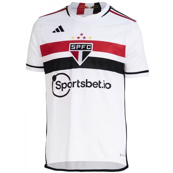 Sao paulo home jersey soccer uniform men's first sportswear football kit tops sport shirt 2023-2024