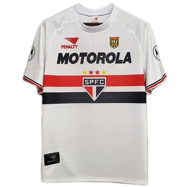 Sao paulo home retro jersey first soccer uniform men's football tops kit sport shirt 1999-2000